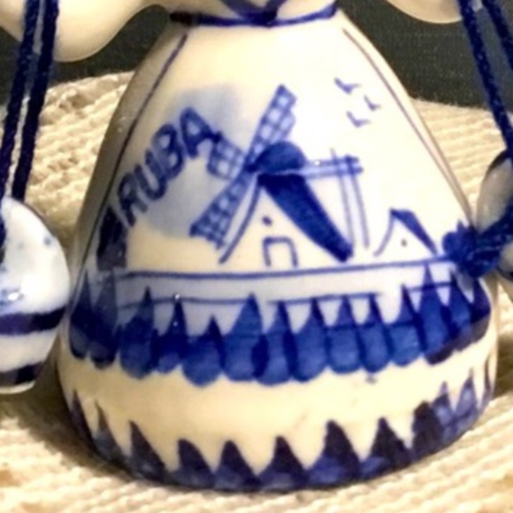 🇳🇱VINTAGE Hand-Painted CERAMIC POTTERY DUTCH WATER GIRL BLUE & WHITE - Picture 6 of 6